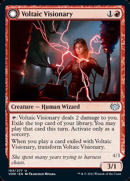 Voltaic Visionary // Volt-Charged Berserker [Innistrad: Crimson Vow] [Foil]