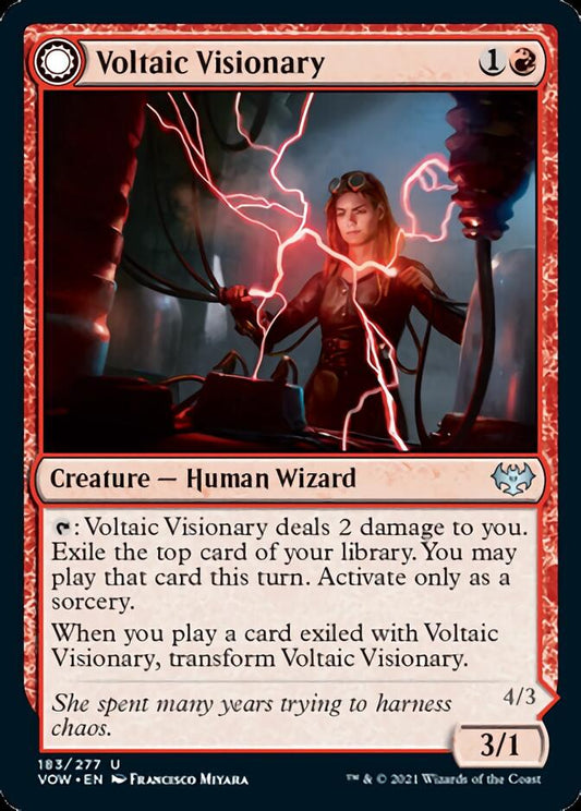 Voltaic Visionary // Volt-Charged Berserker [Innistrad: Crimson Vow] [Foil]