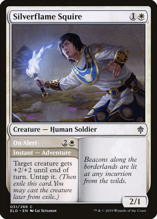 Silverflame Squire // On Alert [Throne of Eldraine] [Foil]