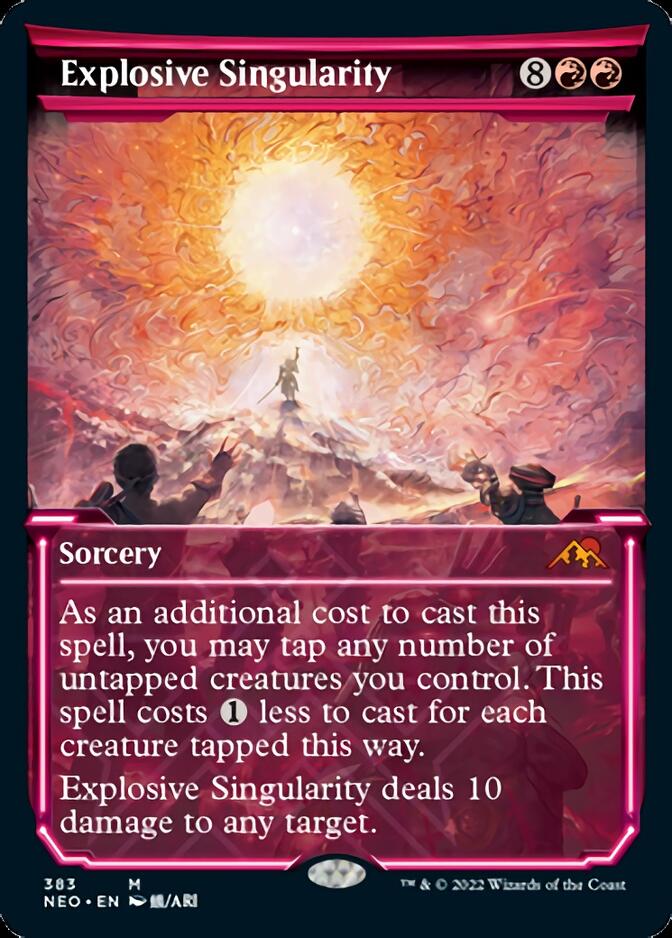 Explosive Singularity (Showcase Soft Glow) [Kamigawa: Neon Dynasty] [Foil]