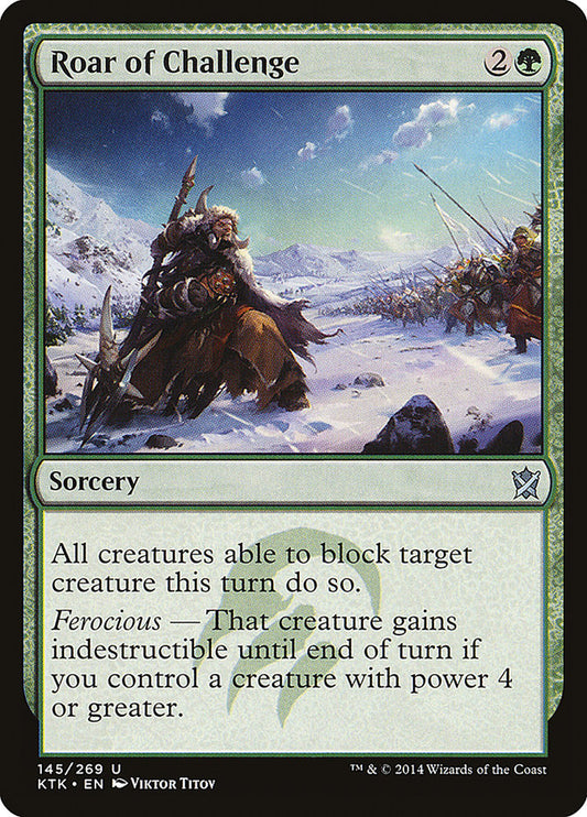 Roar of Challenge [Khans of Tarkir] [Foil]