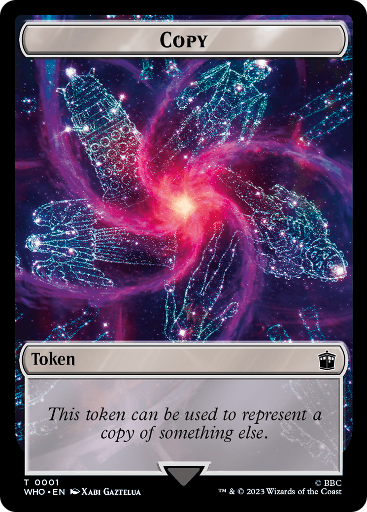 Copy // Clue (0023) Double-Sided Token [Doctor Who Tokens] [Foil]