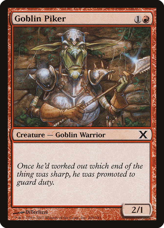 Goblin Piker [Tenth Edition] [Foil]