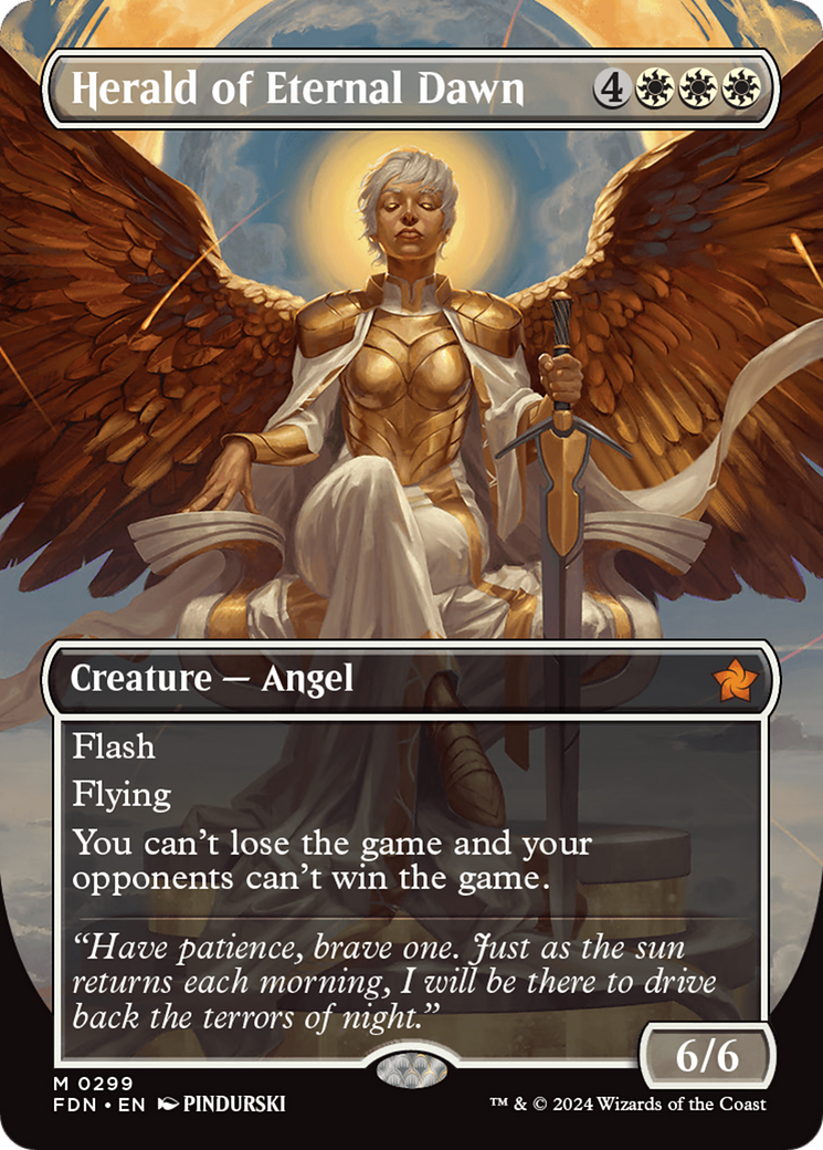 Herald of Eternal Dawn (Borderless) [Foundations] [Foil]