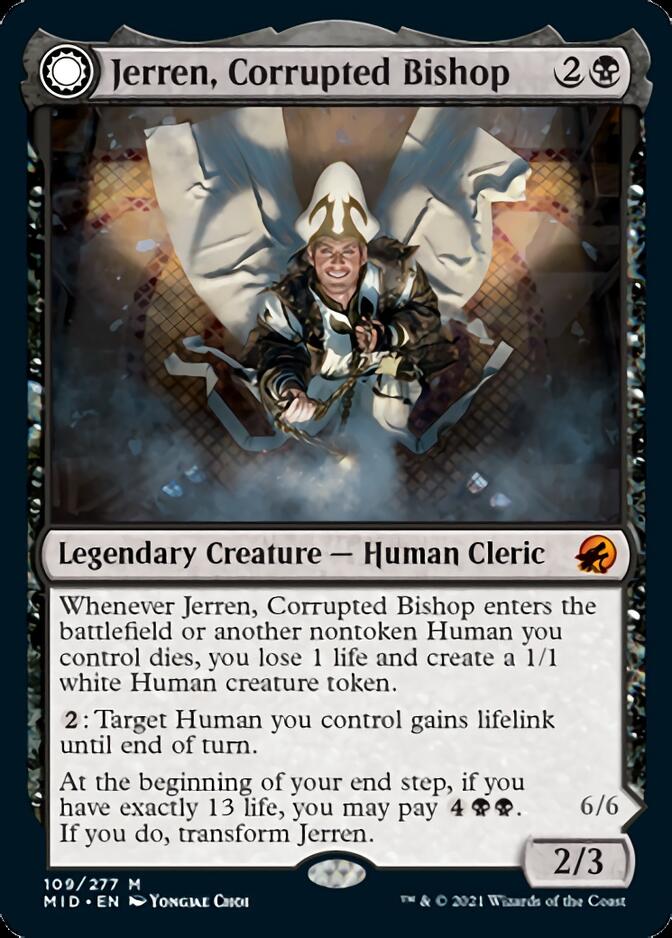 Jerren, Corrupted Bishop // Ormendahl, the Corrupted [Innistrad: Midnight Hunt] [Foil]