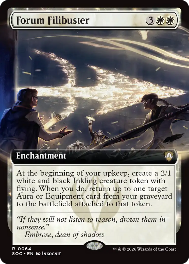 Forum Filibuster (Extended Art) [Secrets of Strixhaven Commander] [Foil]
