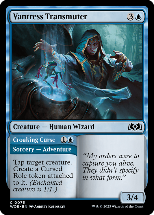 Vantress Transmuter // Croaking Curse [Wilds of Eldraine] [Foil]