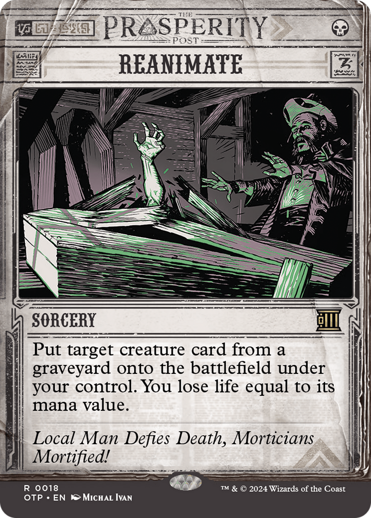 Reanimate [Outlaws of Thunder Junction: Breaking News] [Foil]