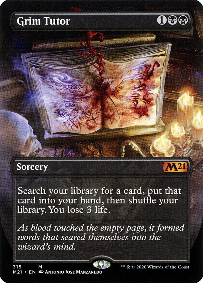 Grim Tutor (Borderless Alternate Art) [Core Set 2021] [Foil]