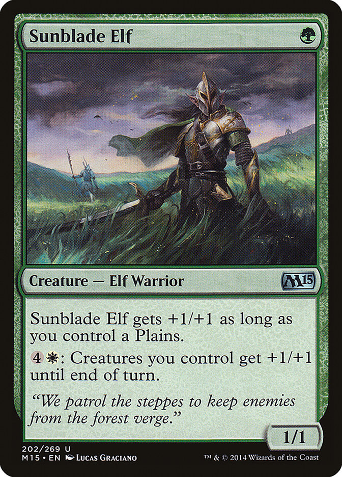 Sunblade Elf [Core Set 2015] [Foil]
