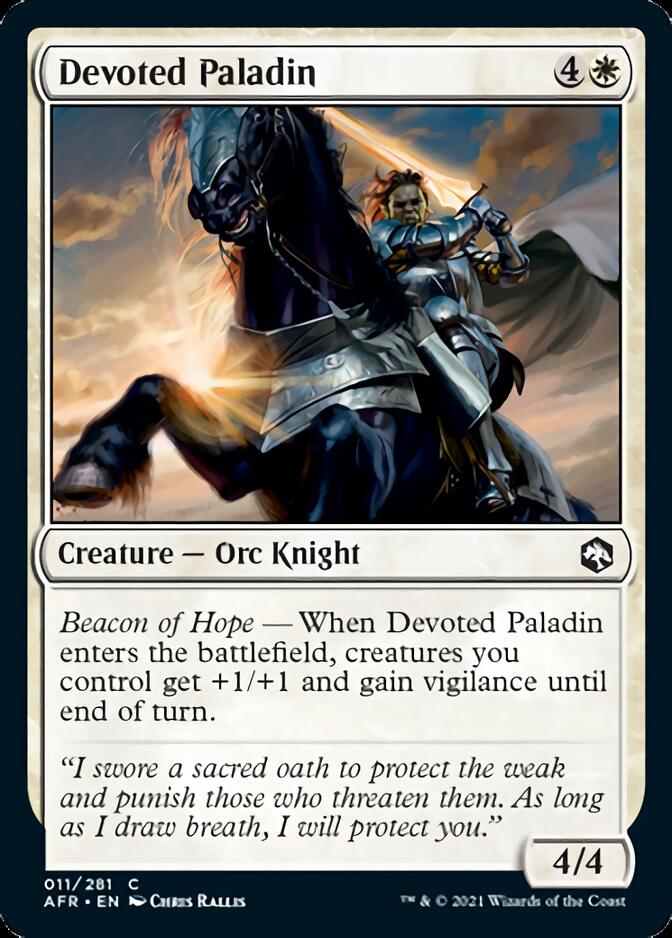 Devoted Paladin [Dungeons & Dragons: Adventures in the Forgotten Realms] [Foil]