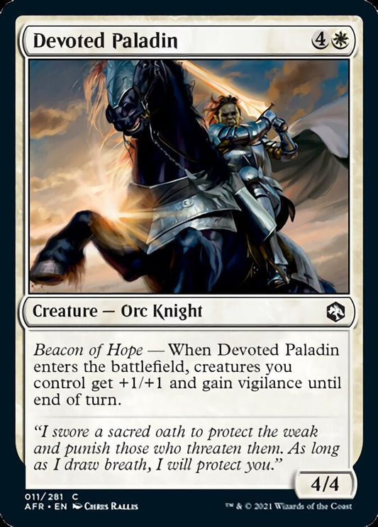 Devoted Paladin [Dungeons & Dragons: Adventures in the Forgotten Realms] [Foil]