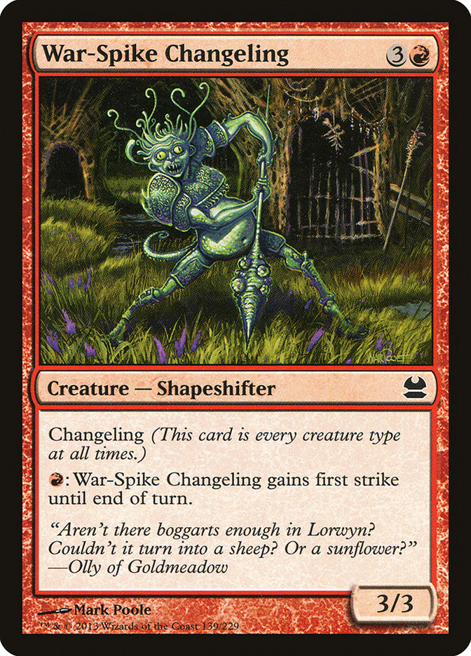 War-Spike Changeling [Modern Masters] [Foil]