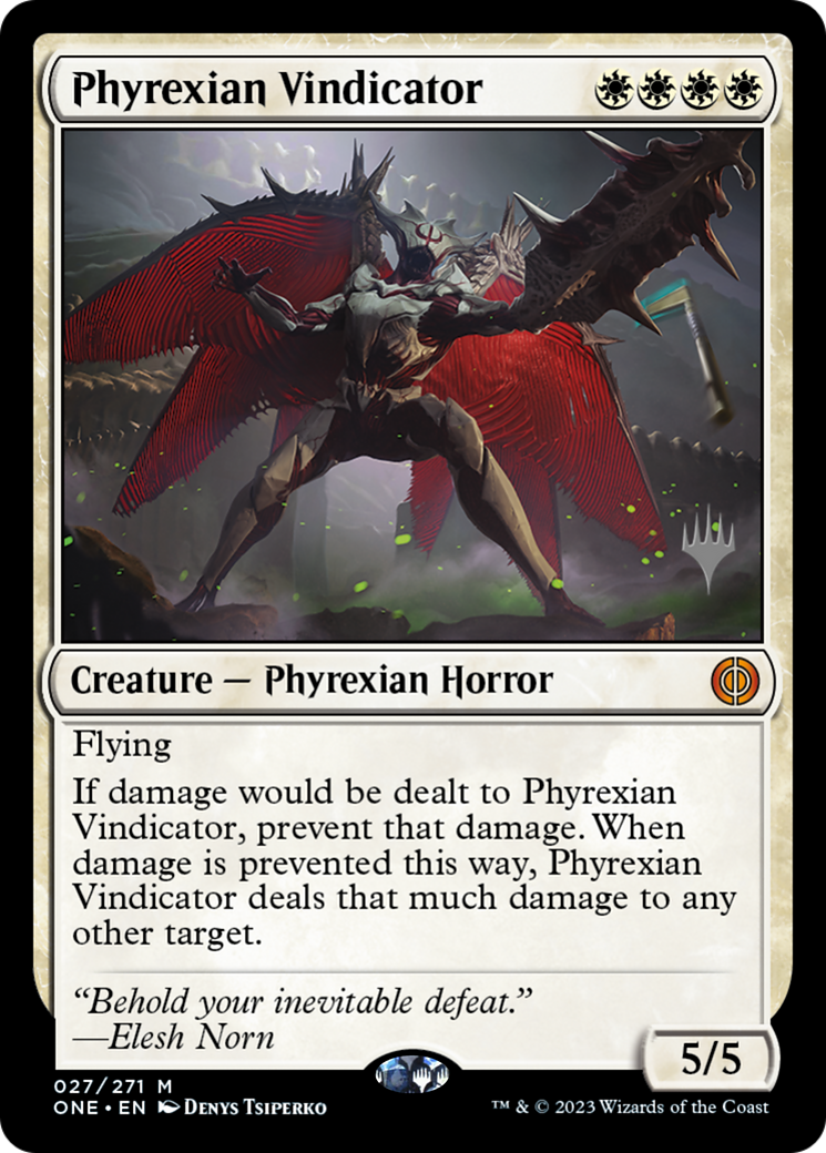 Phyrexian Vindicator (Promo Pack) [Phyrexia: All Will Be One Promos] [Foil]