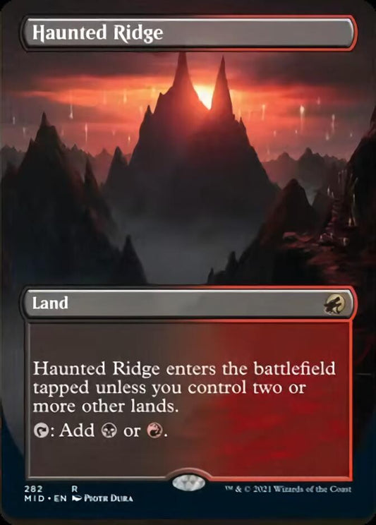 Haunted Ridge (Borderless Alternate Art) [Innistrad: Midnight Hunt] [Foil]