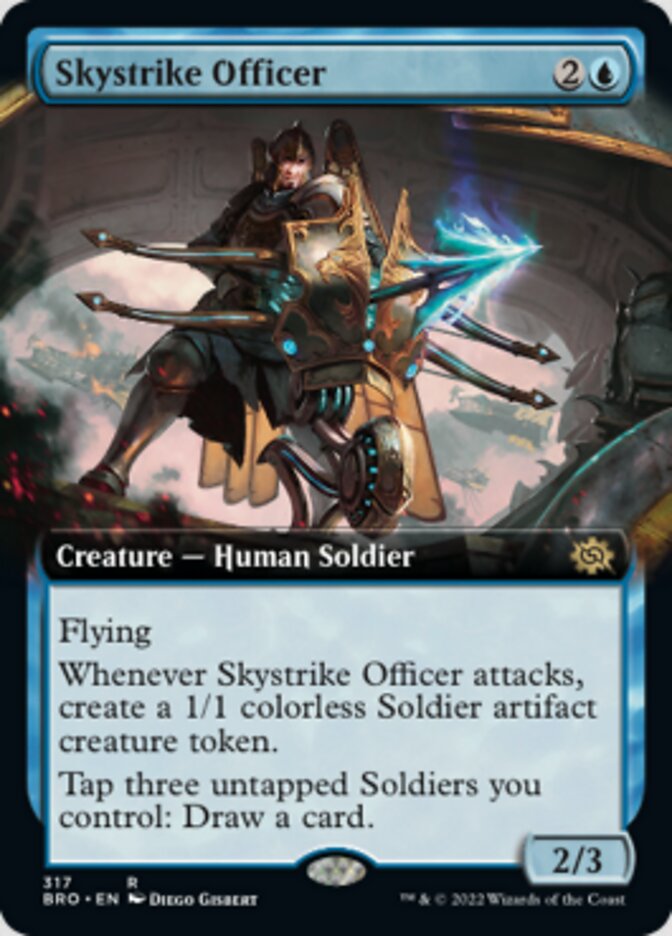 Skystrike Officer (Extended Art) [The Brothers' War] [Foil]