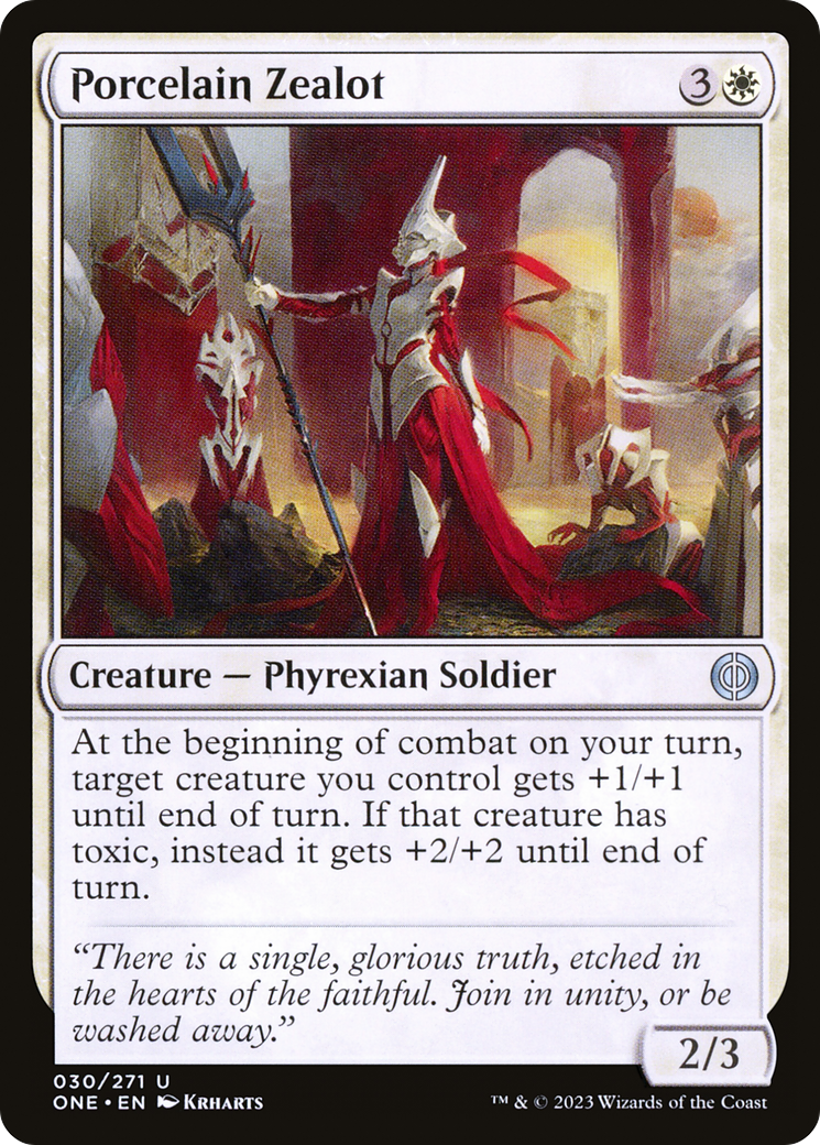 Porcelain Zealot [Phyrexia: All Will Be One] [Foil]