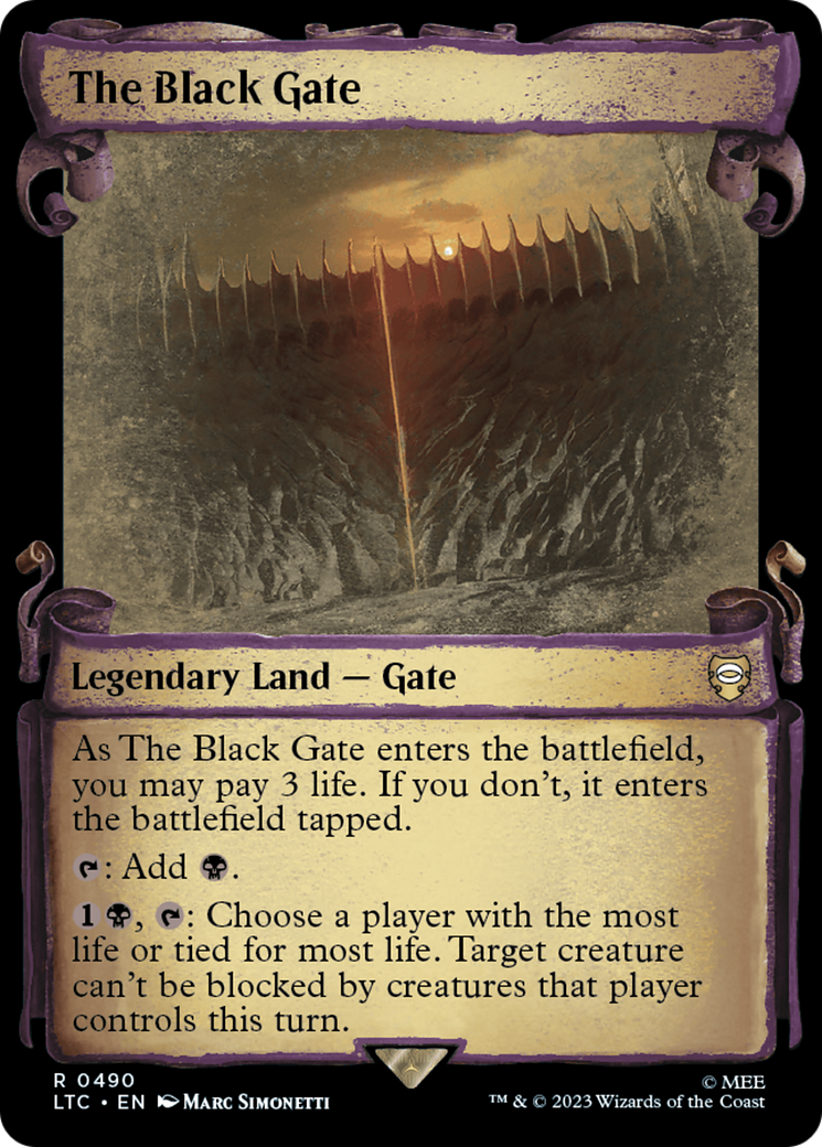 The Black Gate [The Lord of the Rings: Tales of Middle-Earth Commander Showcase Scrolls] [Foil]