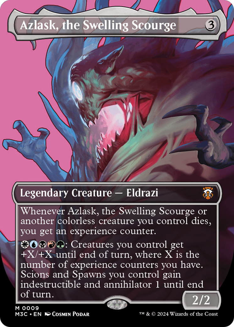 Azlask, the Swelling Scourge (Borderless) [Modern Horizons 3 Commander] [Foil]