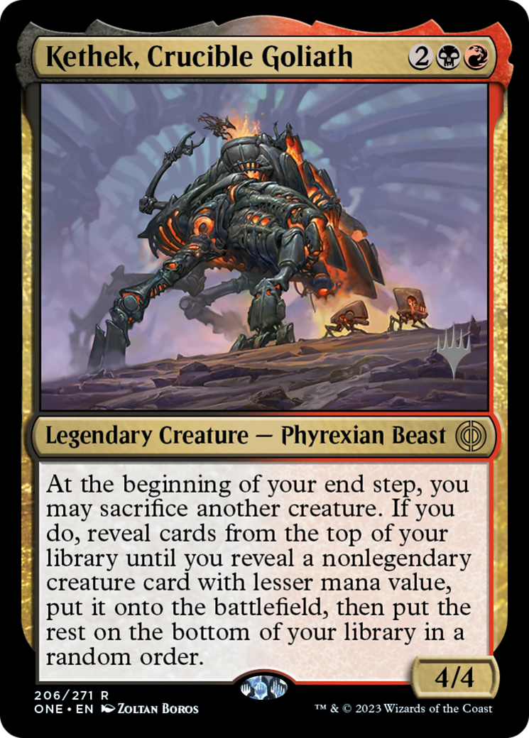 Kethek, Crucible Goliath (Promo Pack) [Phyrexia: All Will Be One Promos] [Foil]