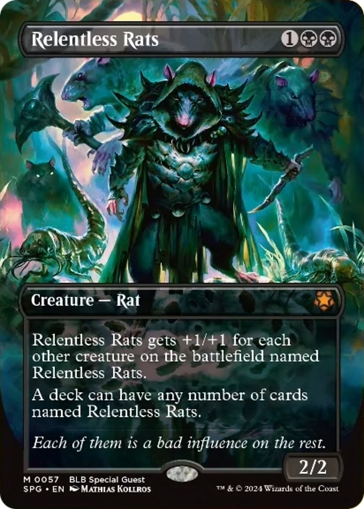 Relentless Rats (Borderless) [Bloomburrow Special Guests] [Foil]