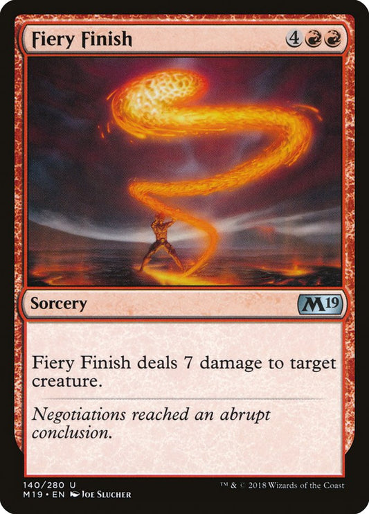 Fiery Finish [Core Set 2019] [Foil]