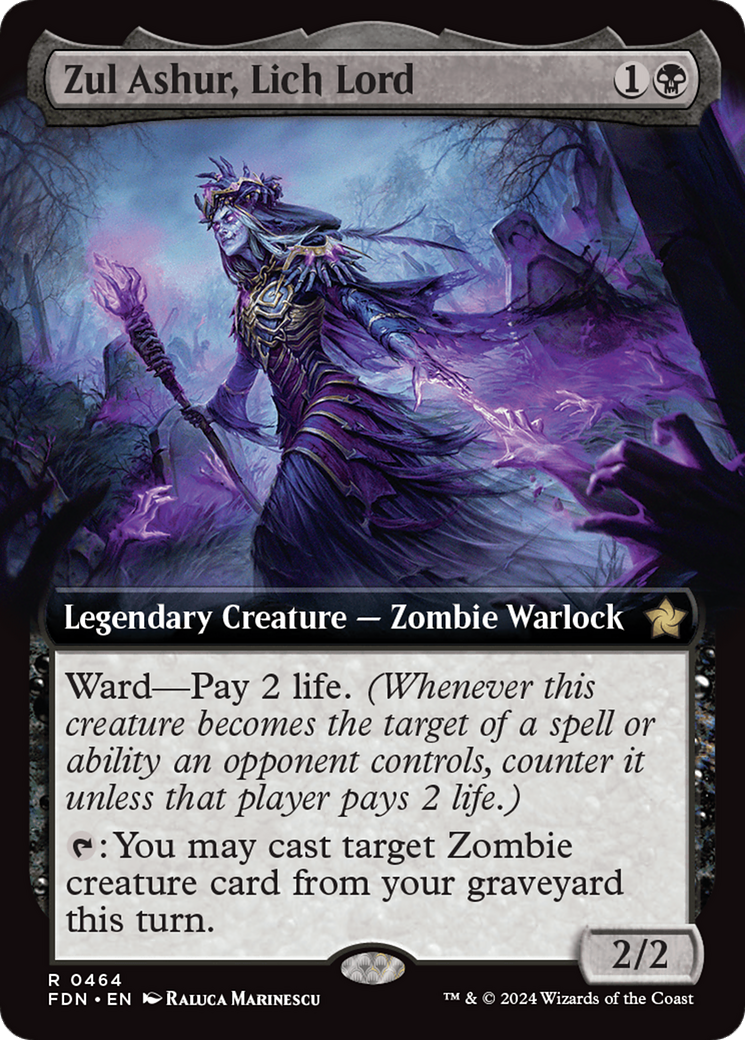 Zul Ashur, Lich Lord (Extended Art) [Foundations] [Foil]