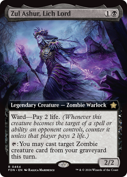 Zul Ashur, Lich Lord (Extended Art) [Foundations] [Foil]
