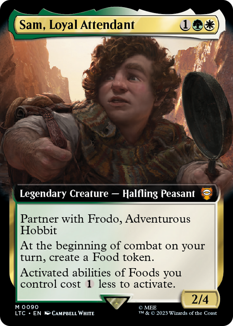 Sam, Loyal Attendant (Extended Art) [The Lord of the Rings: Tales of Middle-Earth Commander] [Foil]