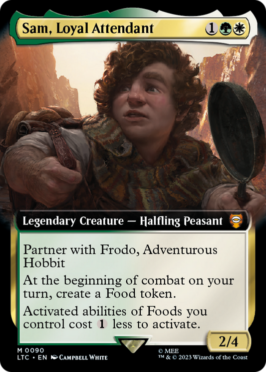 Sam, Loyal Attendant (Extended Art) [The Lord of the Rings: Tales of Middle-Earth Commander] [Foil]