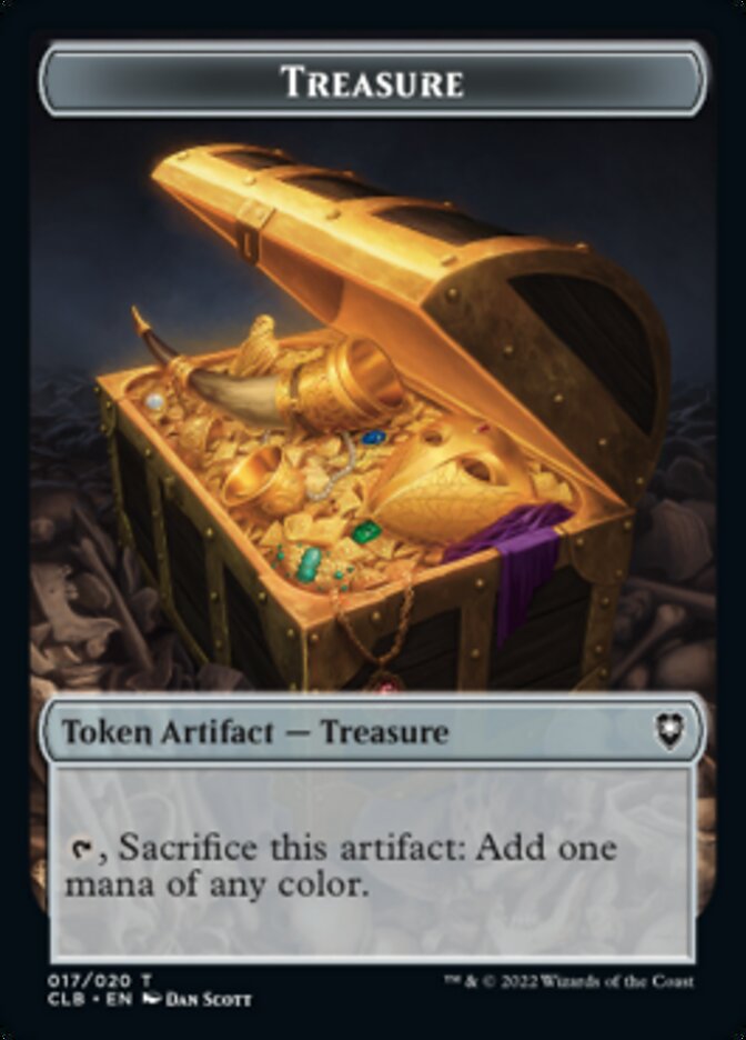Treasure // Knight Double-Sided Token [Commander Legends: Battle for Baldur's Gate Tokens] [Foil]