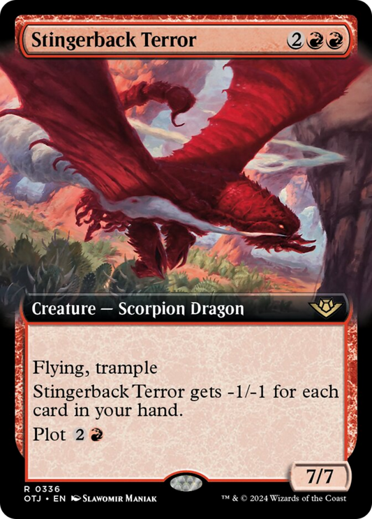 Stingerback Terror (Extended Art) [Outlaws of Thunder Junction] [Foil]