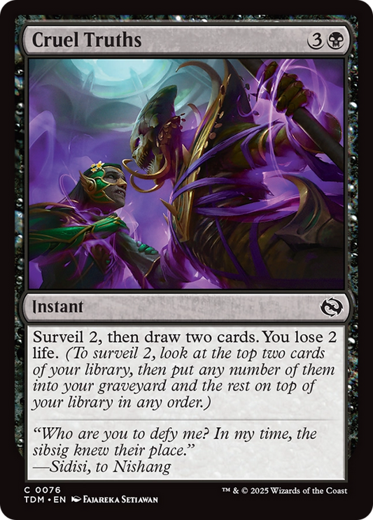 Cruel Truths [Tarkir: Dragonstorm] [Foil]