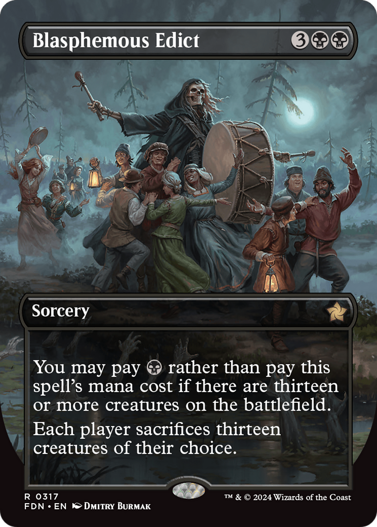 Blasphemous Edict (Borderless) [Foundations] [Foil]