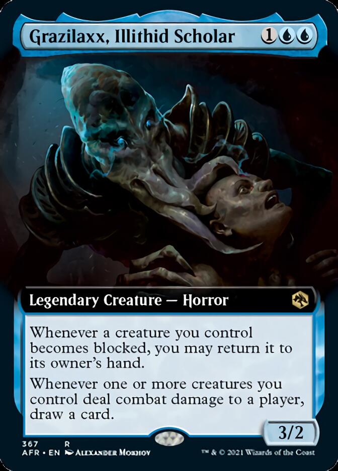 Grazilaxx, Illithid Scholar (Extended Art) [Dungeons & Dragons: Adventures in the Forgotten Realms] [Foil]