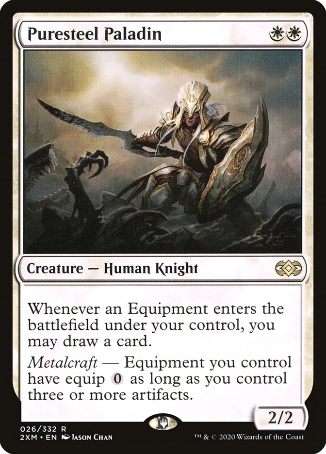 Puresteel Paladin [Double Masters] [Foil]