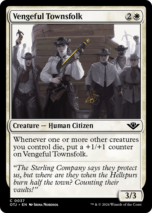 Vengeful Townsfolk [Outlaws of Thunder Junction] [Foil]