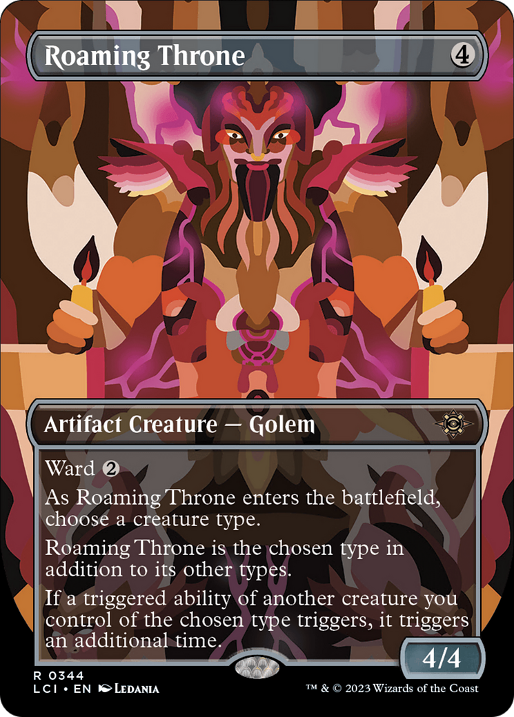 Roaming Throne (Borderless) [The Lost Caverns of Ixalan] [Foil]