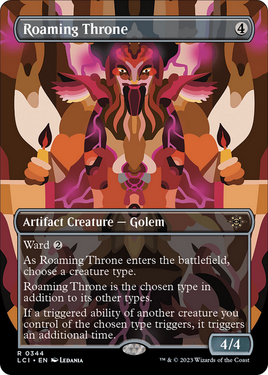 Roaming Throne (Borderless) [The Lost Caverns of Ixalan] [Foil]