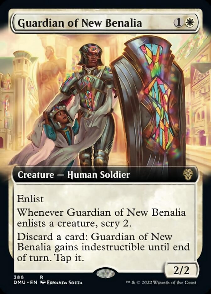 Guardian of New Benalia (Extended Art) [Dominaria United] [Foil]