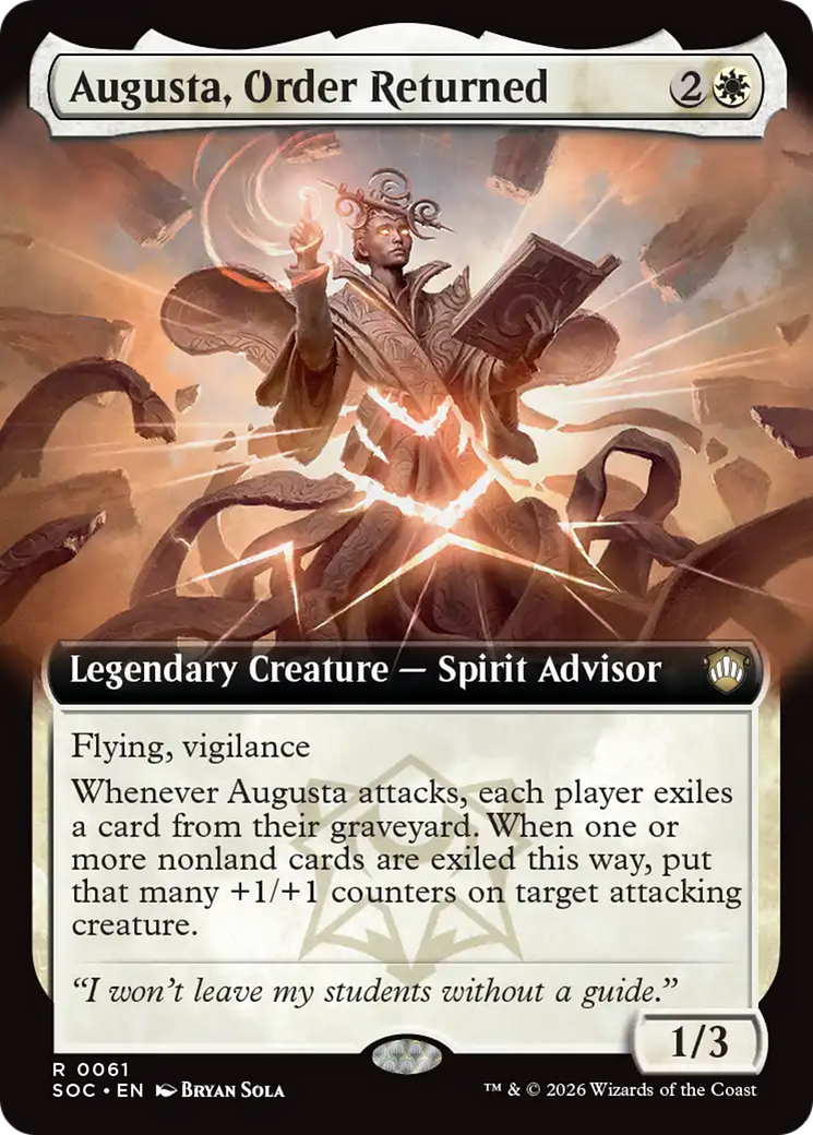 Augusta, Order Returned (Extended Art) [Secrets of Strixhaven Commander] [Foil]