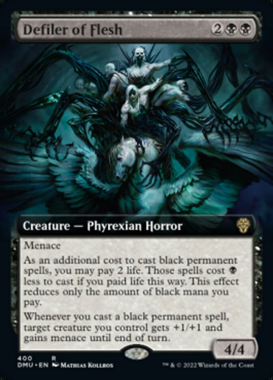 Defiler of Flesh (Extended Art) [Dominaria United] [Foil]