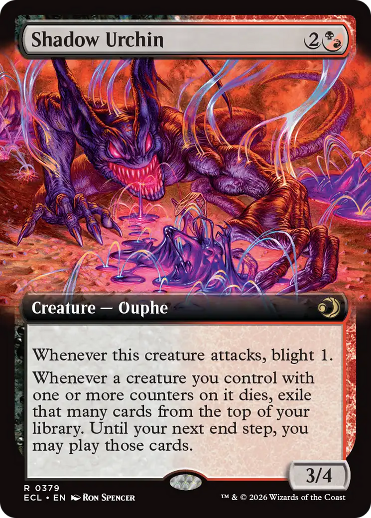 Shadow Urchin (Extended Art) [Lorwyn Eclipsed] [Foil]