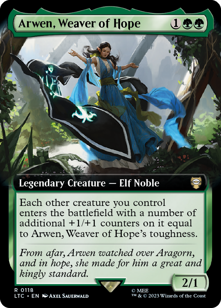 Arwen, Weaver of Hope (Extended Art) [The Lord of the Rings: Tales of Middle-Earth Commander] [Foil]