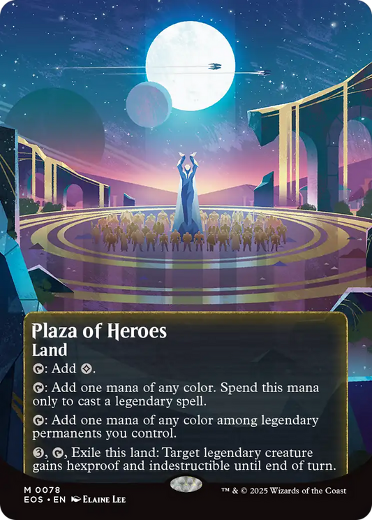 Plaza of Heroes (0078) (Borderless) [Edge of Eternities: Stellar Sights] [Foil]