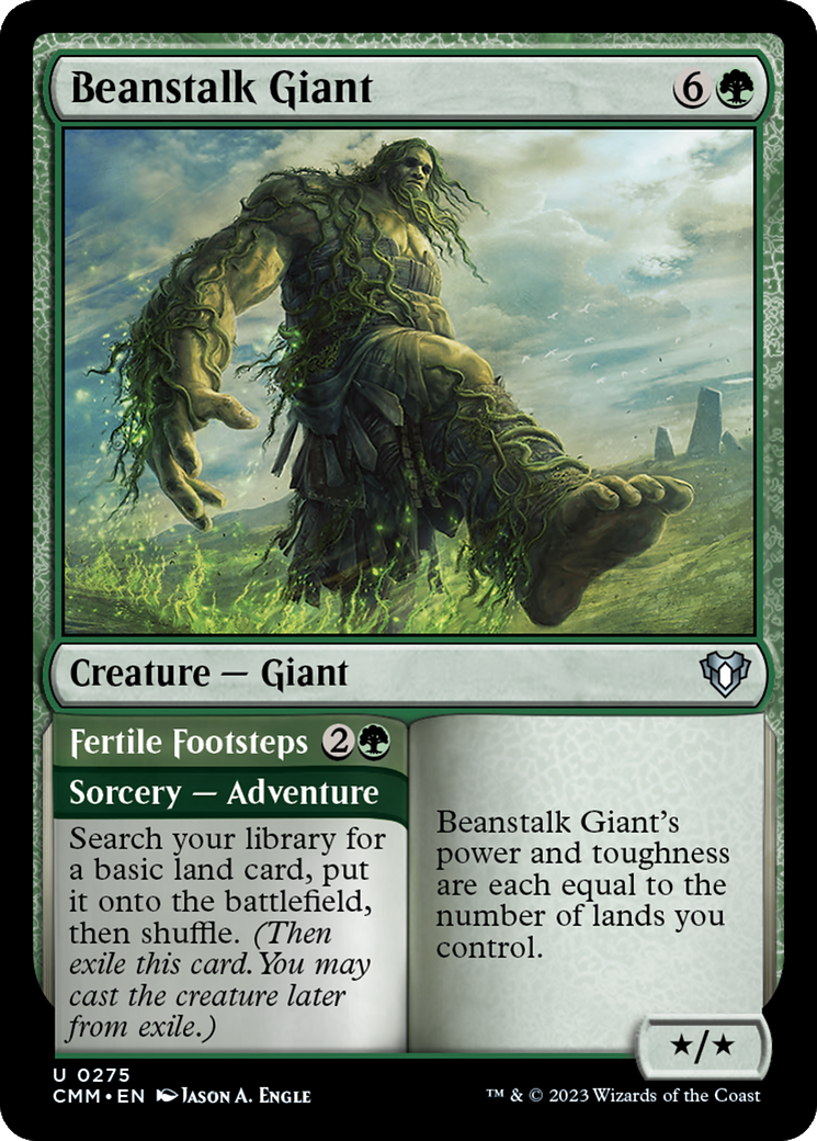 Beanstalk Giant // Fertile Footsteps [Commander Masters] [Foil]