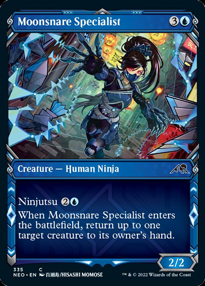 Moonsnare Specialist (Showcase Ninja) [Kamigawa: Neon Dynasty] [Foil]