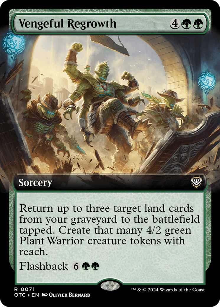 Vengeful Regrowth (Extended Art) [Outlaws of Thunder Junction Commander] [Foil]