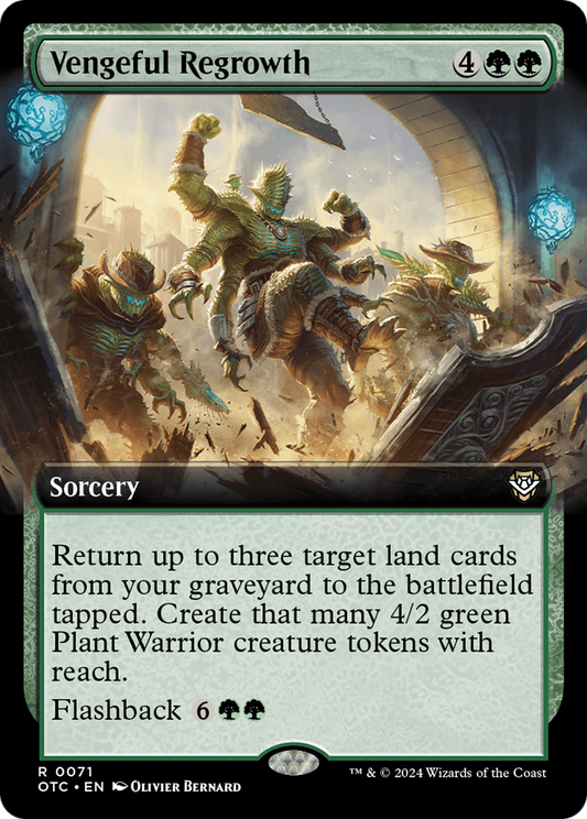 Vengeful Regrowth (Extended Art) [Outlaws of Thunder Junction Commander] [Foil]