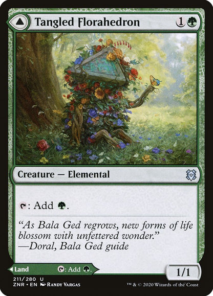 Tangled Florahedron // Tangled Vale [Zendikar Rising] [Foil]